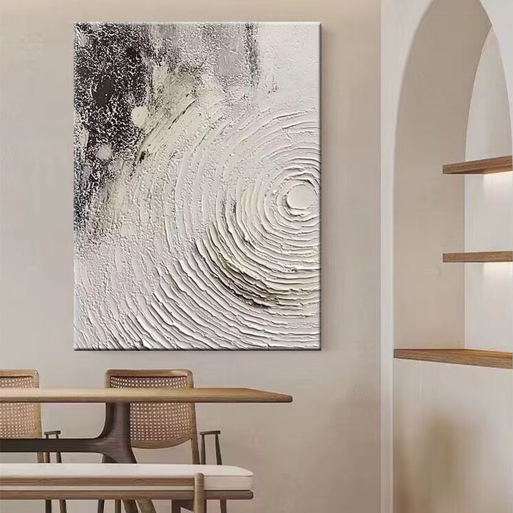 Texturiertes abstraktes Relief-Leinwandkunstwerk