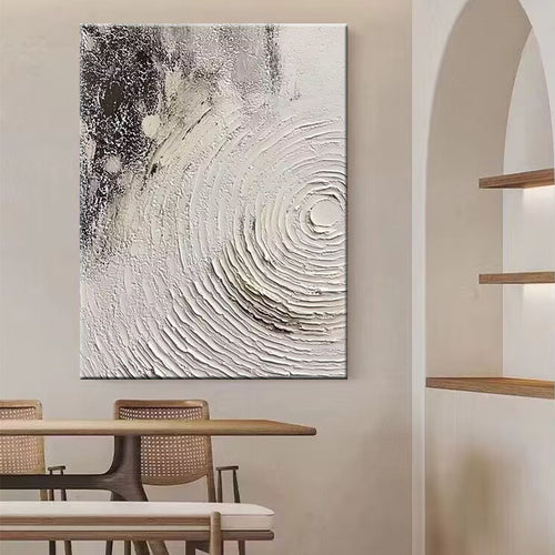 Texturiertes abstraktes Relief-Leinwandkunstwerk