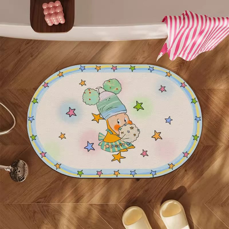 Cartoon-Themen-Badmatte für das Badezimmer