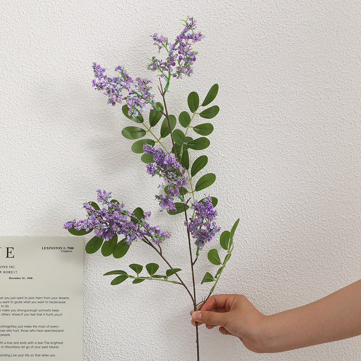 Künstlicher Blütenzweig mit lebendigen lila Blüten Karnz