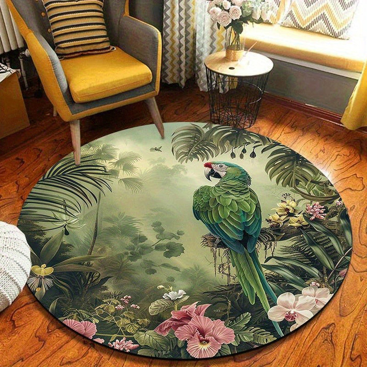 Runder Natur-inspirierter Teppich