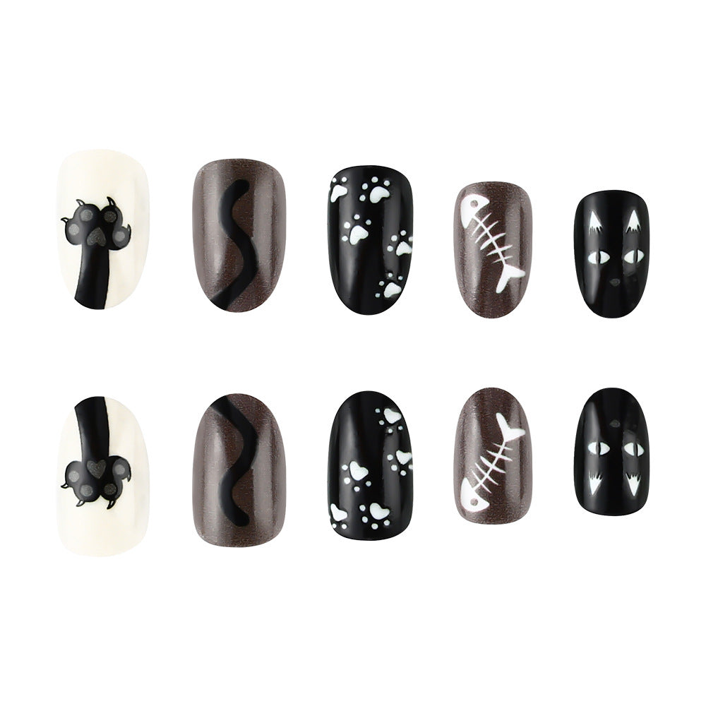 Kreatives katzenmotiviertes Nagelkunst-Set Karnz