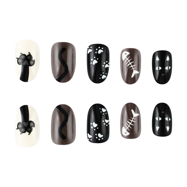 Kreatives katzenmotiviertes Nagelkunst-Set Karnz