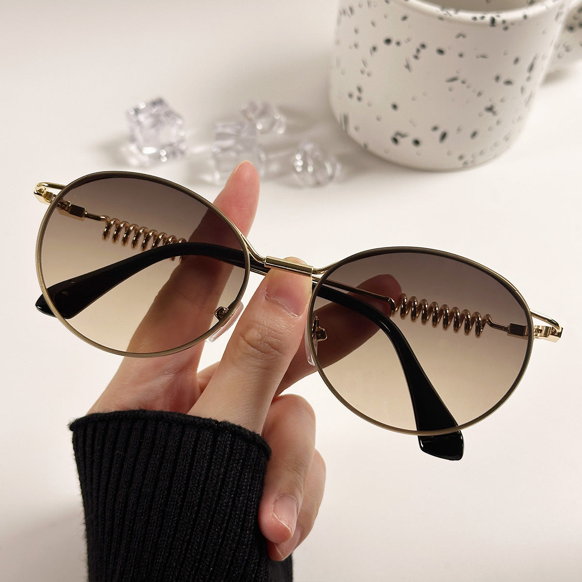Damen modische glamouröse Sonnenbrille Karnz