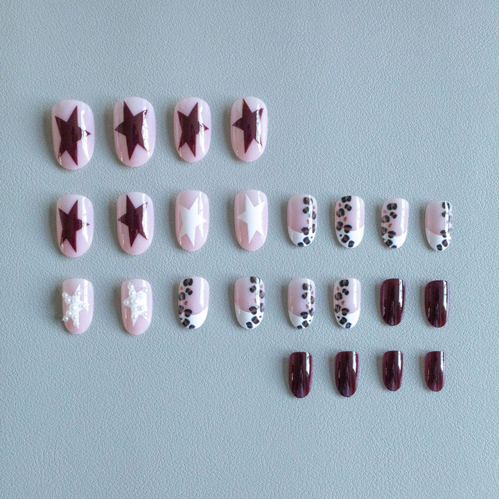 Künstlerisches Tierdruck Acryl Nagelkunst Set