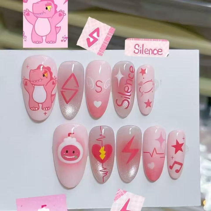 Kreatives Cartoon Nagelkunst Set Karnz