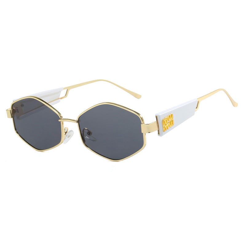 Damen geometrische Sonnenbrille mit modischem Design und UV-Schutz Karnz