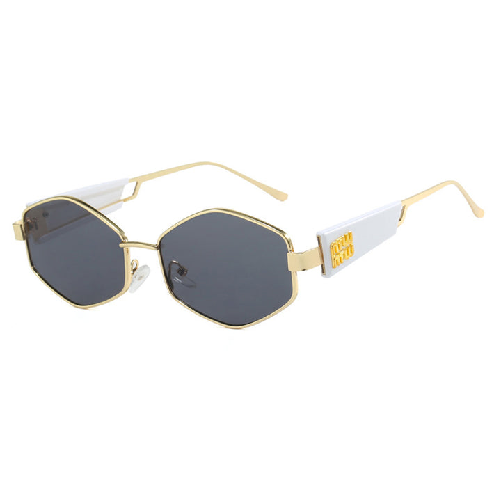 Damen geometrische Sonnenbrille mit modischem Design und UV-Schutz Karnz