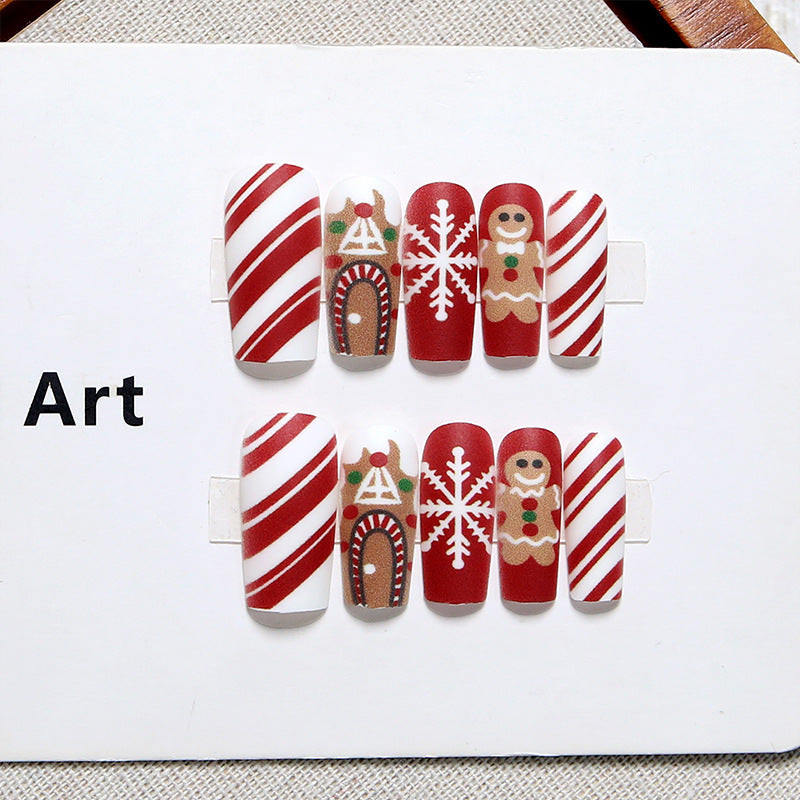 Kreatives Kunstnagelset mit festlichem Weihnachtsmotiv Karnz