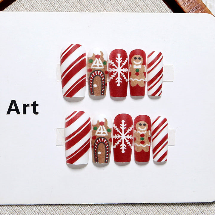 Kreatives Kunstnagelset mit festlichem Weihnachtsmotiv Karnz