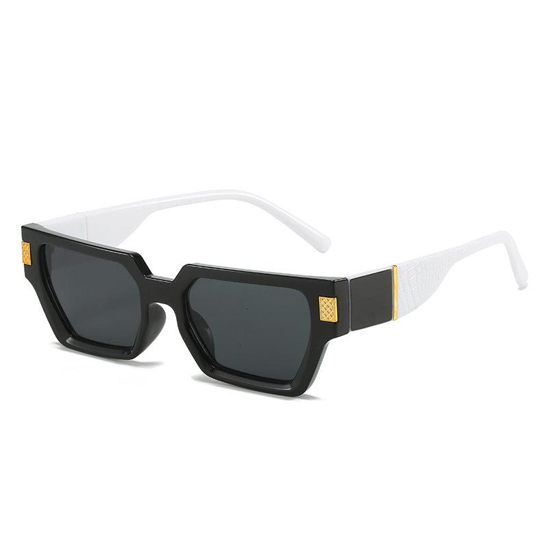 Damen modische Sonnenbrille mit einzigartigem geometrischen Rahmen und luxuriösen Details Karnz