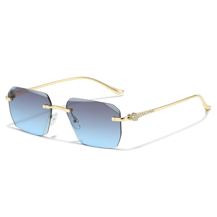 Modetrend Geometrische Schild Sonnenbrille Karnz