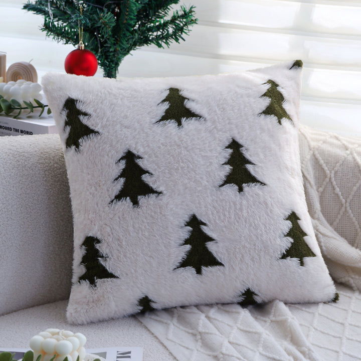 Rechteckiges Plüsch‑Wohnkissen mit Tannenbaum‑Tufting Karnz