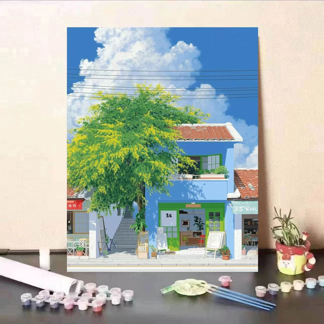 Szenisches Küstendorf Leinwandkunst Karnz