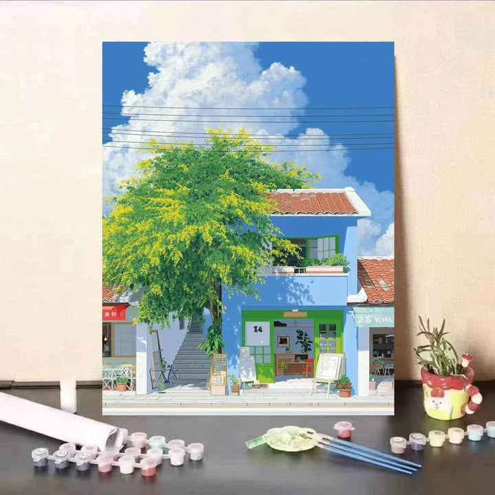 Szenisches Küstendorf Leinwandkunst Karnz