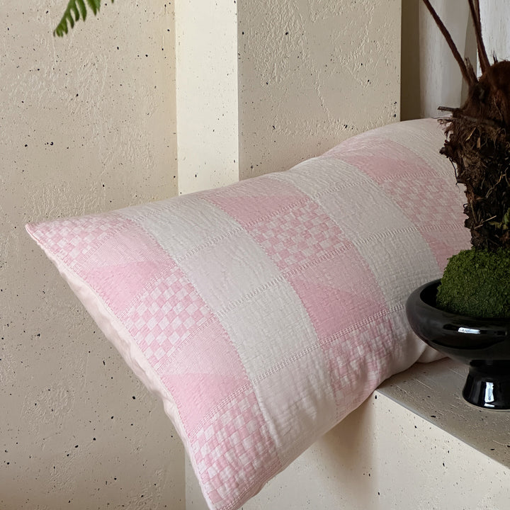 Gepatchworkte Baumwoll-Bettbezugset mit Stepptextur