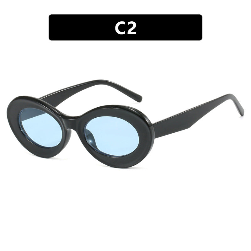 Damen ovale Sonnenbrille mit modernen Gläsern Karnz