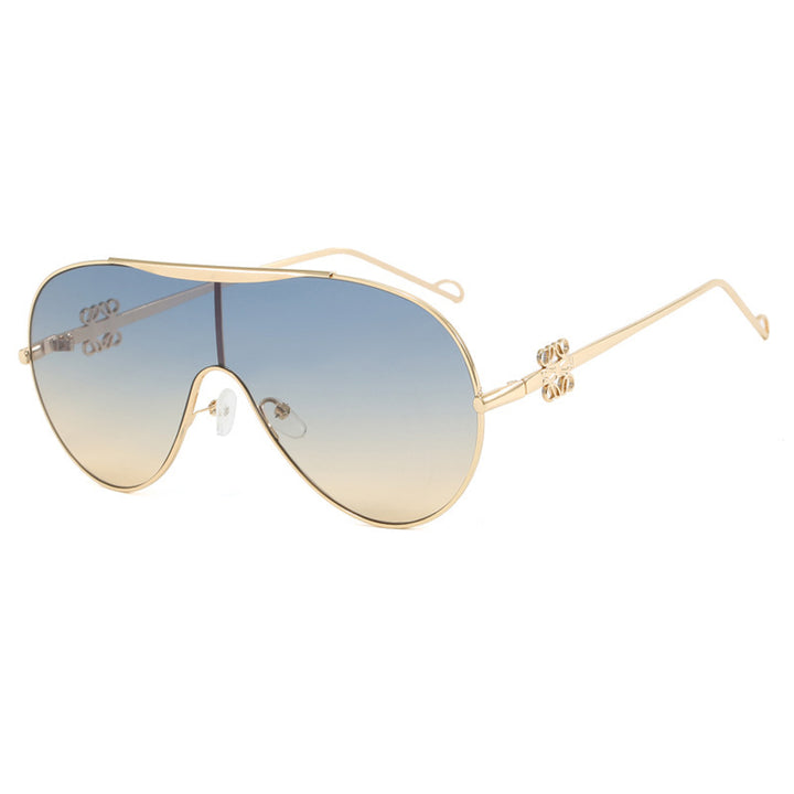 Damen sportliche Shield-Sonnenbrille Karnz