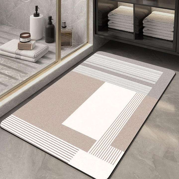 Texturiertes abstraktes Design Badezimmermatte Karnz