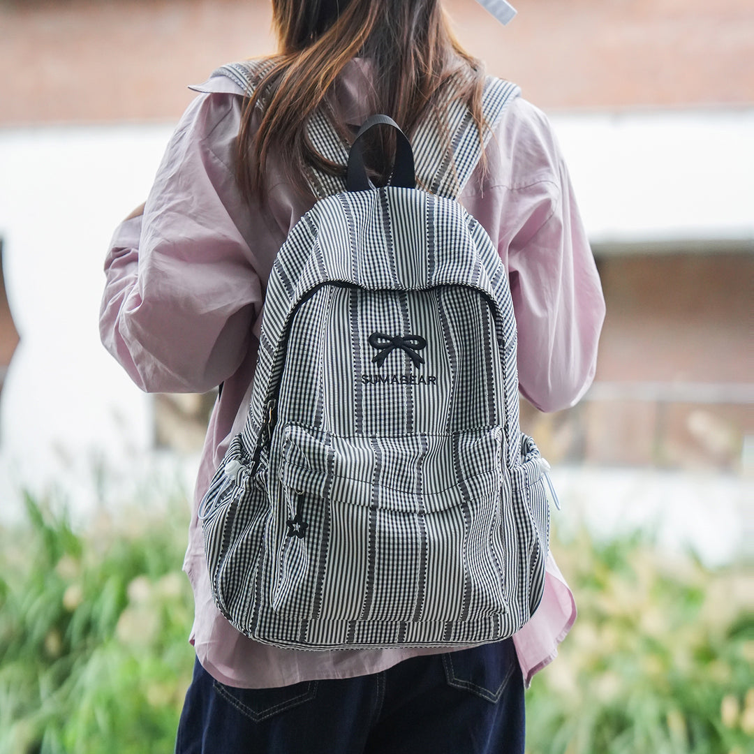 Lässiger gestreifter Rucksack Karnz
