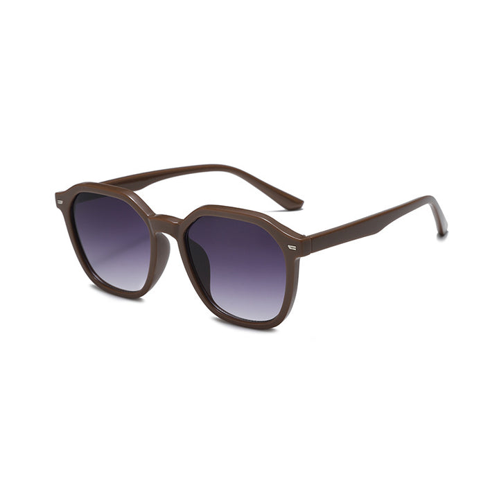 Damen stilvolle Sonnenbrille im modernen Polygonalen Design Karnz