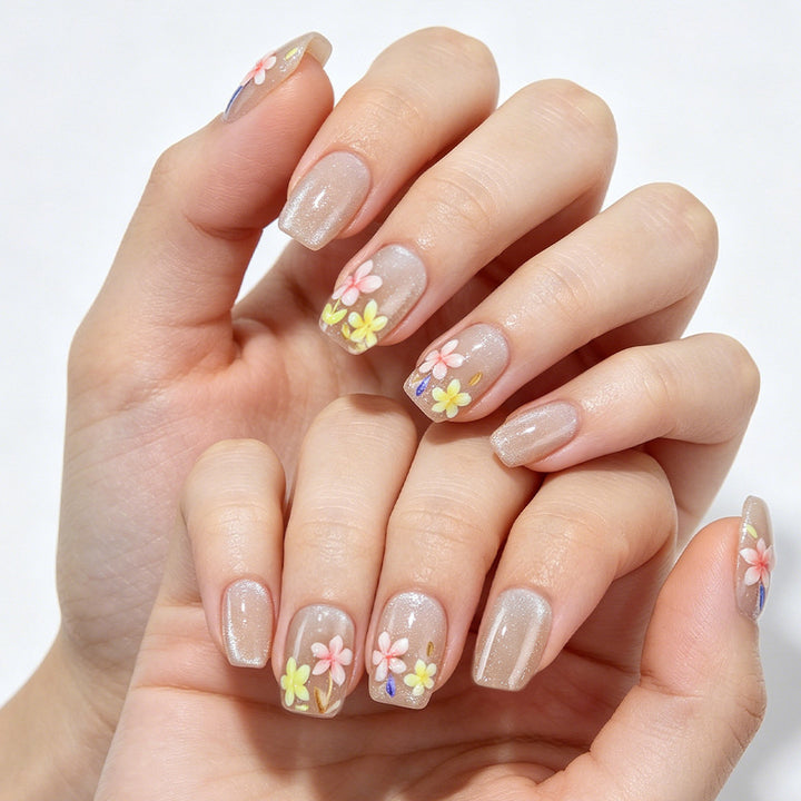 Floral Design Press-On Nagel Set Karnz