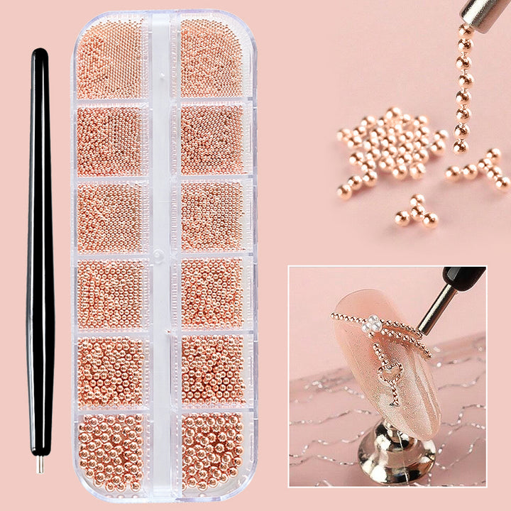 Dekorative Nail Art Perlen Set