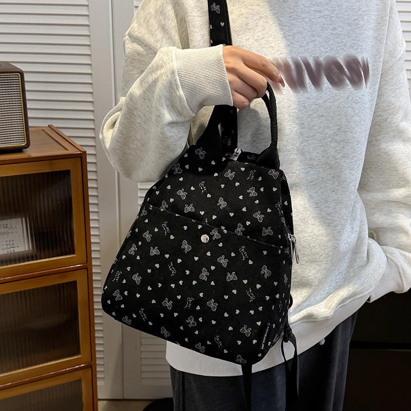 Cord-Rucksack mit Verspielten Motiven Karnz