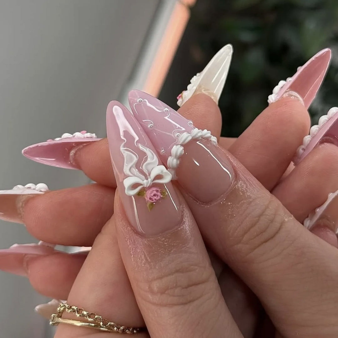 Dekorativer Floral Druck-Nagelkunstsatz