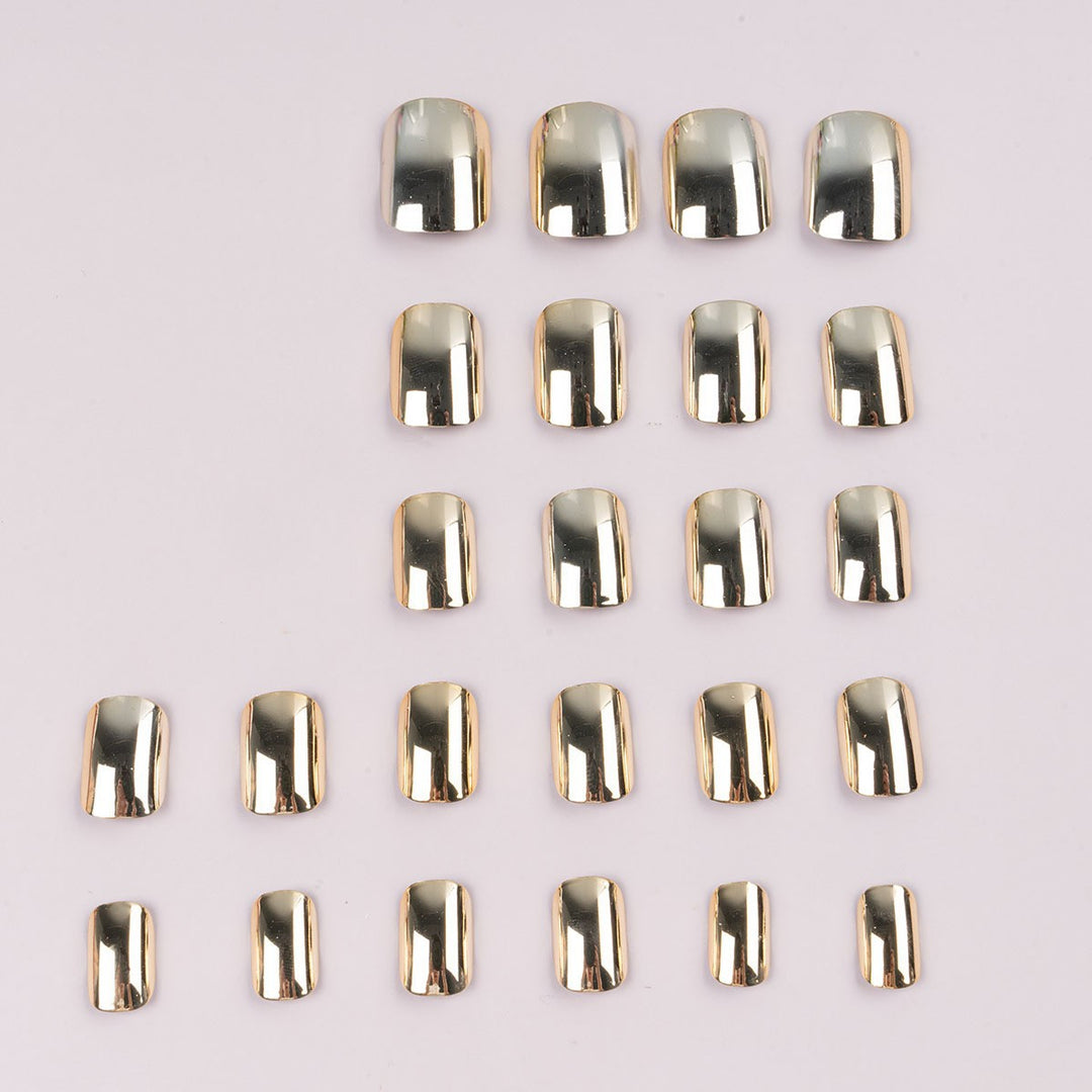 Stylische Metallische Press-On Nägel