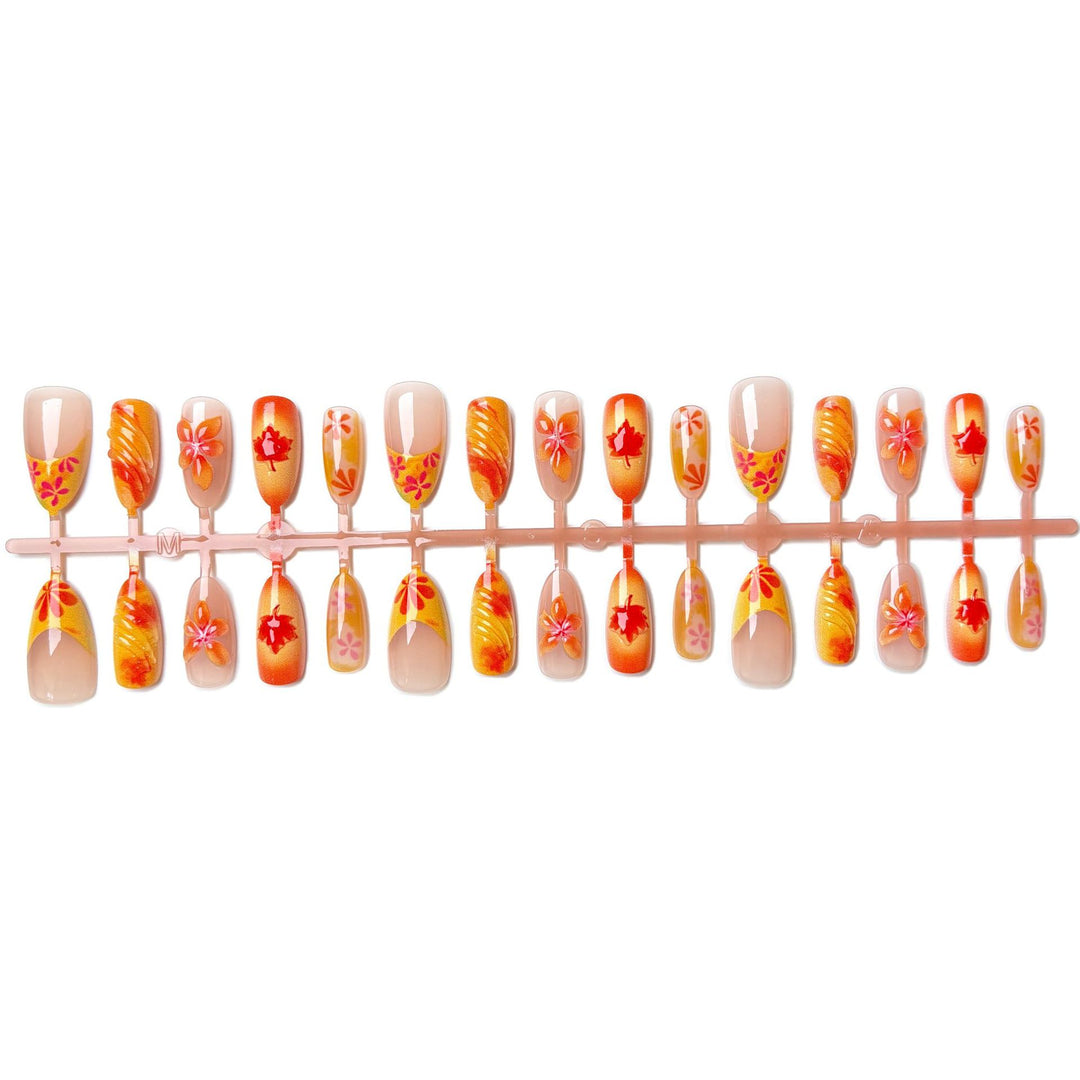 Künstlerisches Floral Press-On Nail Set 1790746297