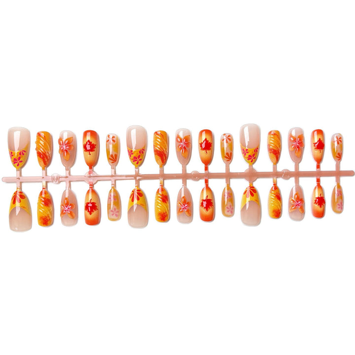 Künstlerisches Floral Press-On Nail Set 1790746297