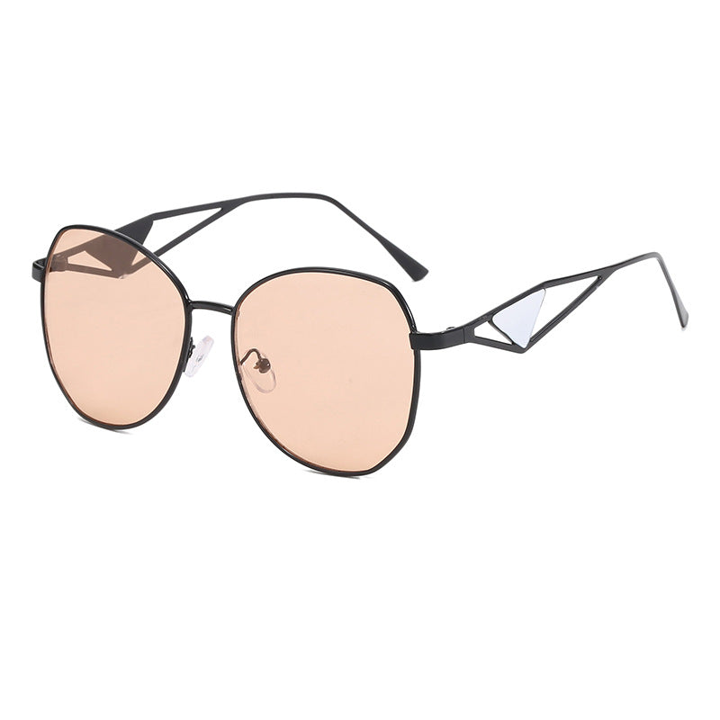 Damen modische geometrische Sonnenbrille mit einzigartigem Rahmen Karnz