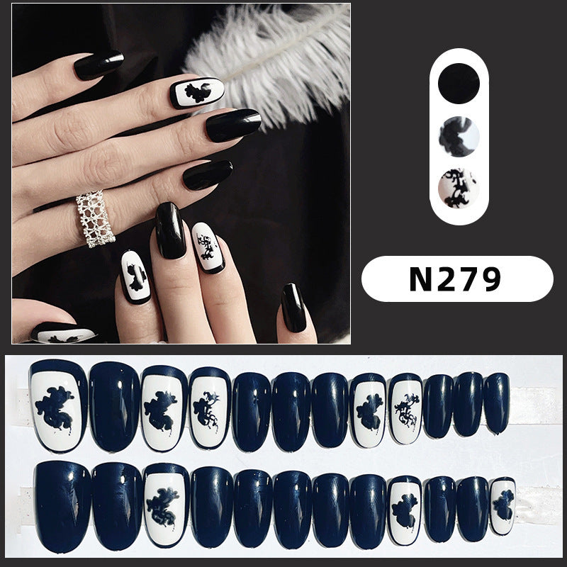 Abstraktes Blumen Presse-On Nagelset