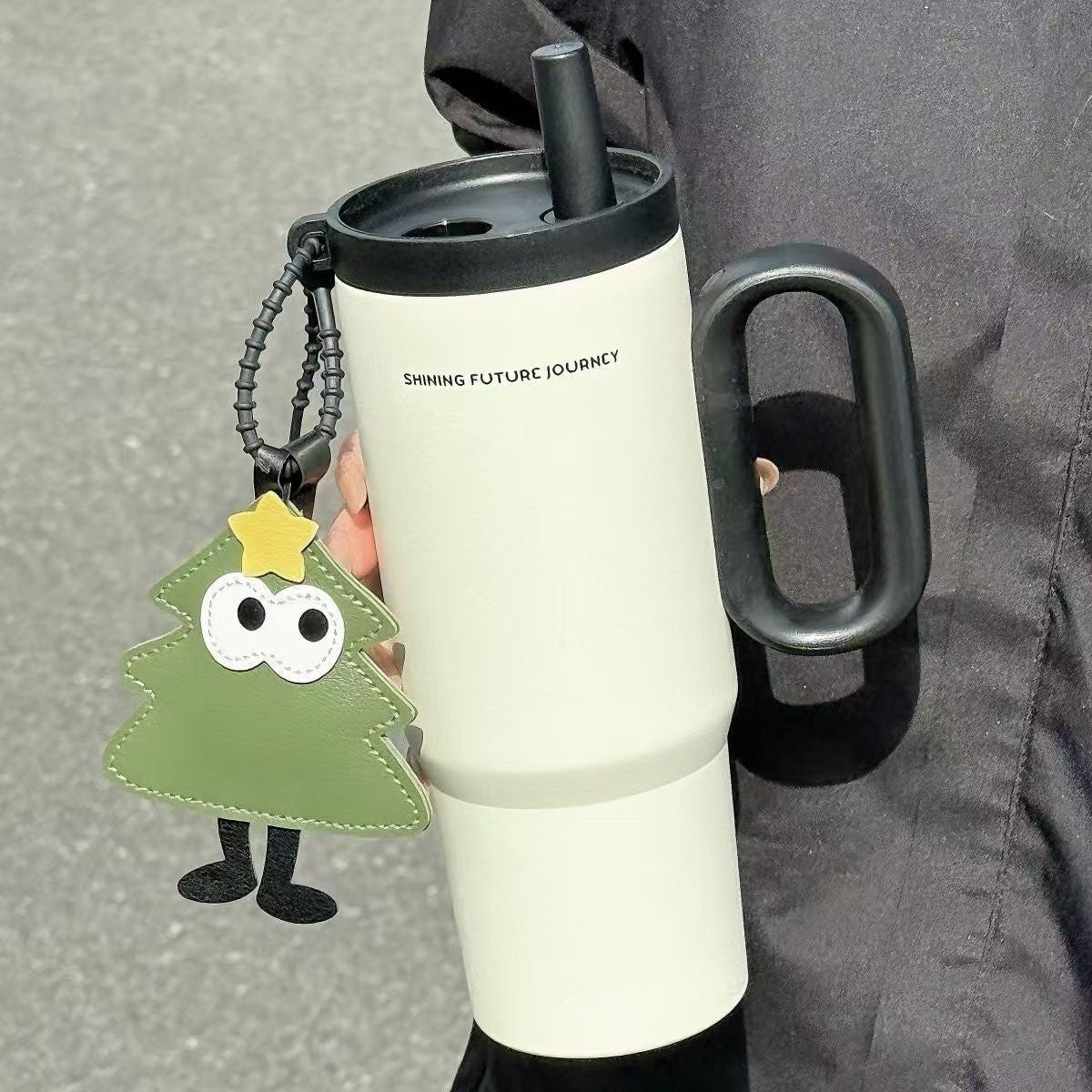 Damen Isolierbecher mit einem integrierten Strohhalm Karnz