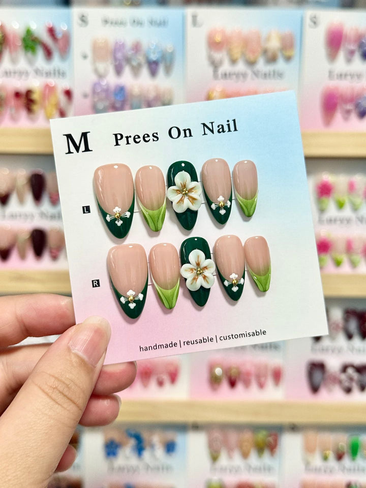 Künstlerisches Floral Press-On Nagelset  1791773919