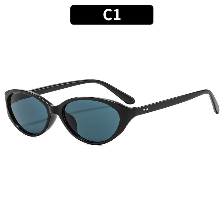 Vintage Katzenauge Sonnenbrille mit transparentem Rahmen
