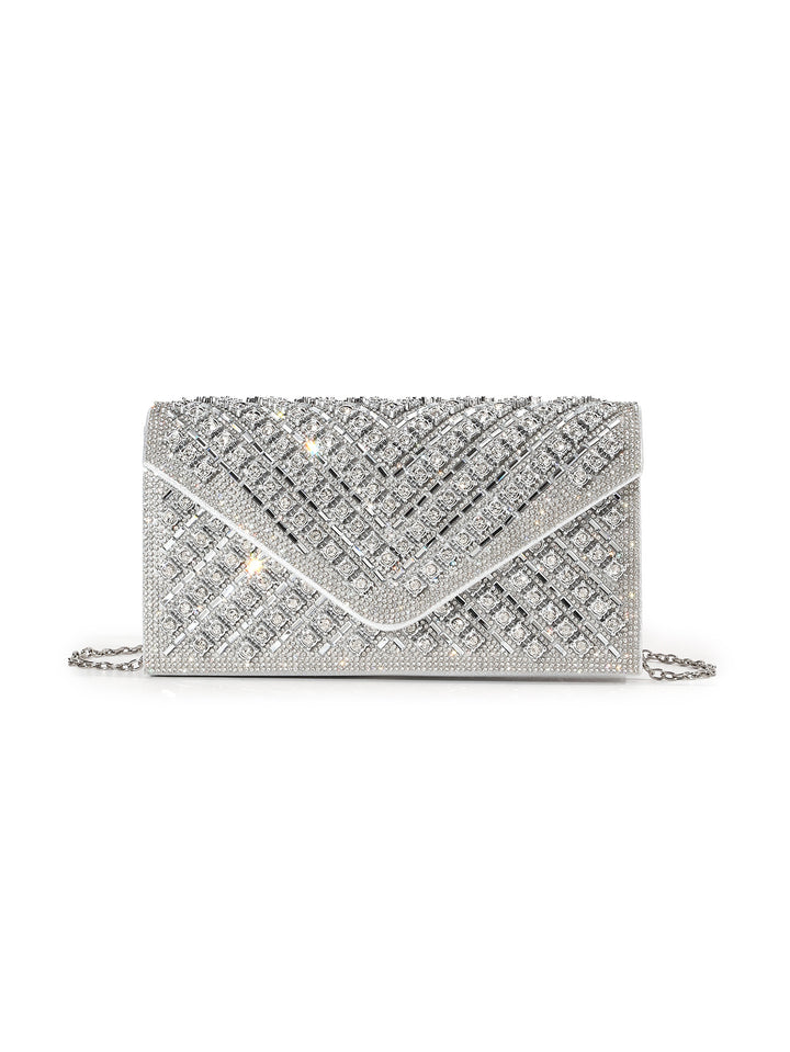 Kristallverzierte Abendclutch