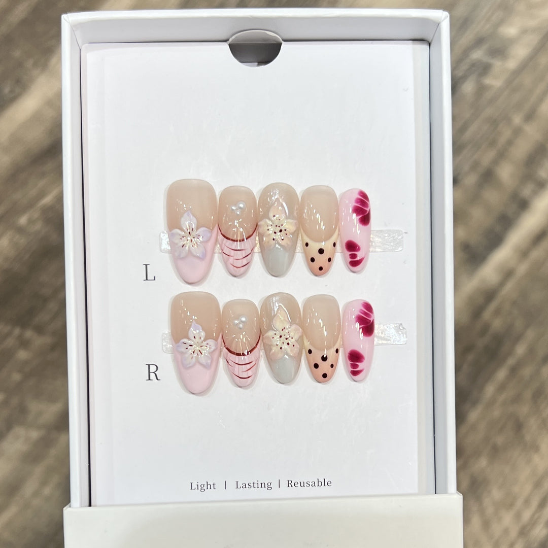 Wiederverwendbares Press-On Nagelset Karnz