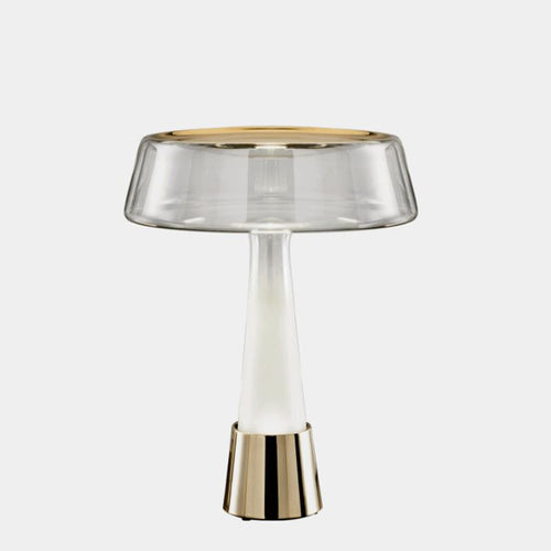 Stylische Glas Tischlampe mit integrierter LED-Beleuchtung