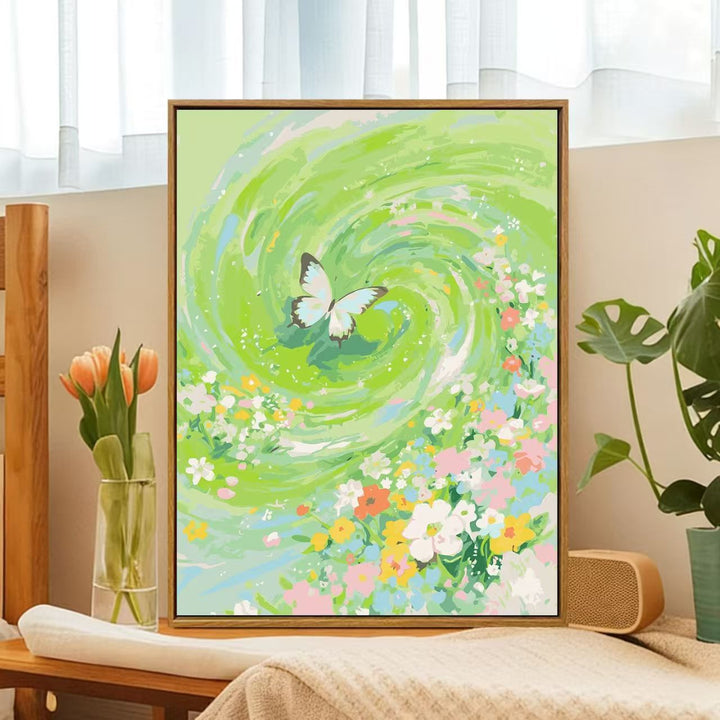 Floral Whirlwind Leinwandkunst Karnz