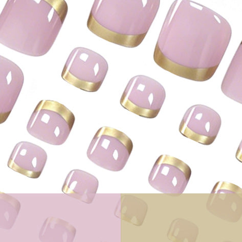 Elegante Gold-Akzent Pediküre Karnz