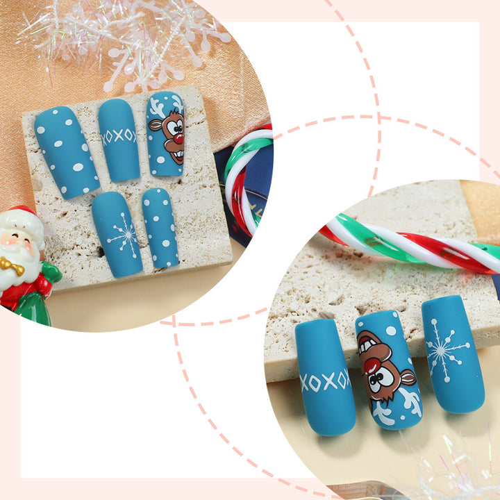Verspielt dekoriertes Press-On Nail Art Set Karnz