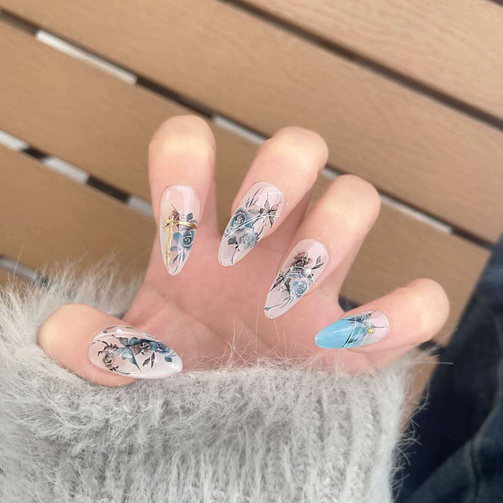 Floral Artistisches Press-On Nagel Set