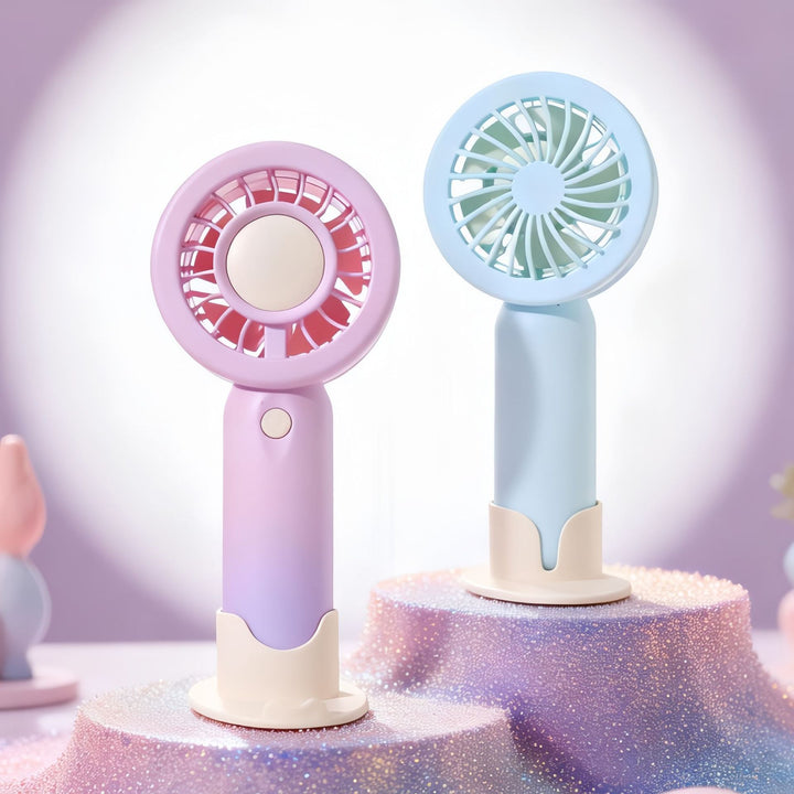 Damen Tragbarer Handventilator mit wiederaufladbarem Akku und kreativem Design Karnz
