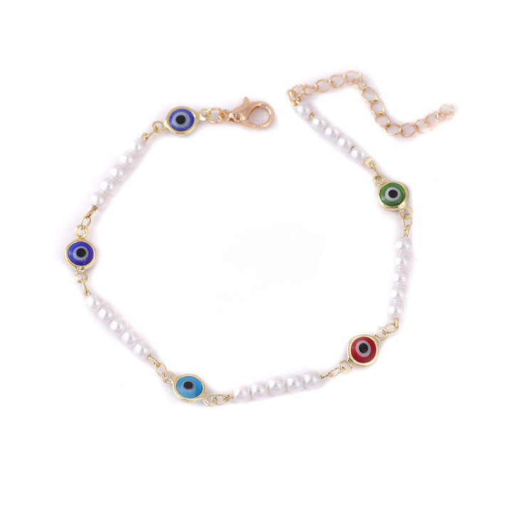 Perlen- und Farbige Böse Augen Armband Karnz