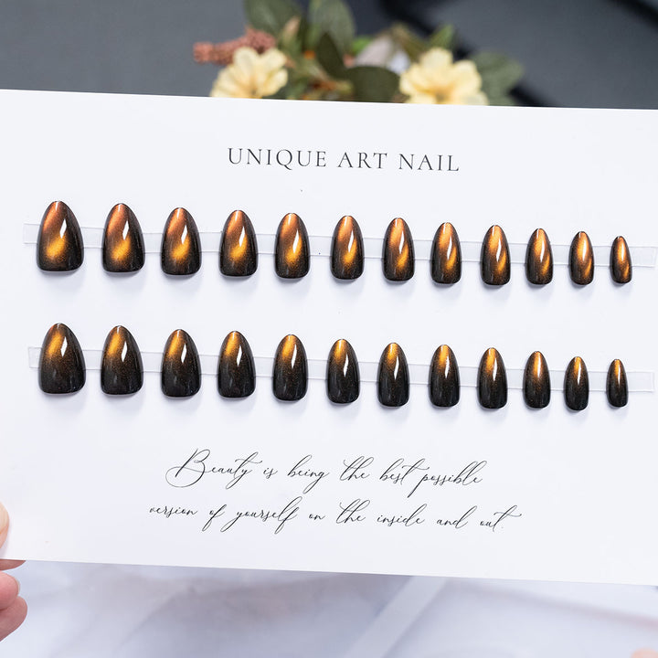Glänzendes, langanhaltendes Press-On-Nagelset