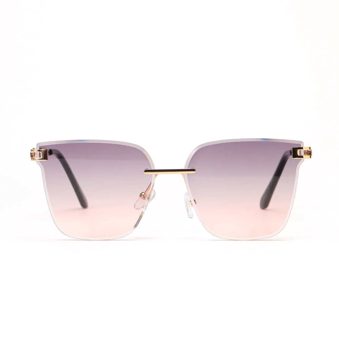 Damen modische Sonnenbrille mit filigranem Rahmen und UV-Schutz Karnz