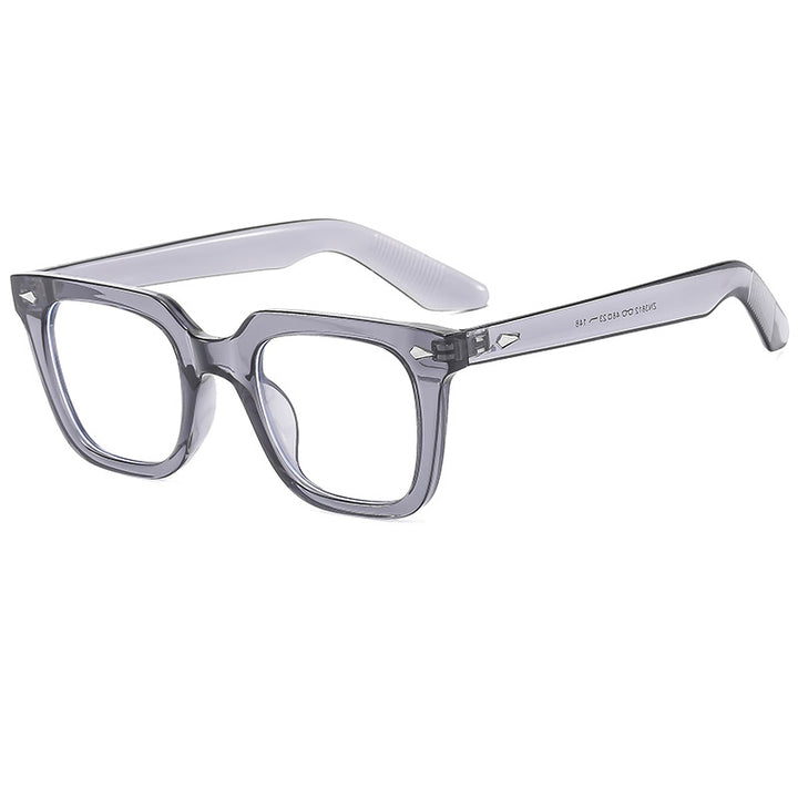 Damen modische Brille mit oversized, transparentem Rahmen Karnz