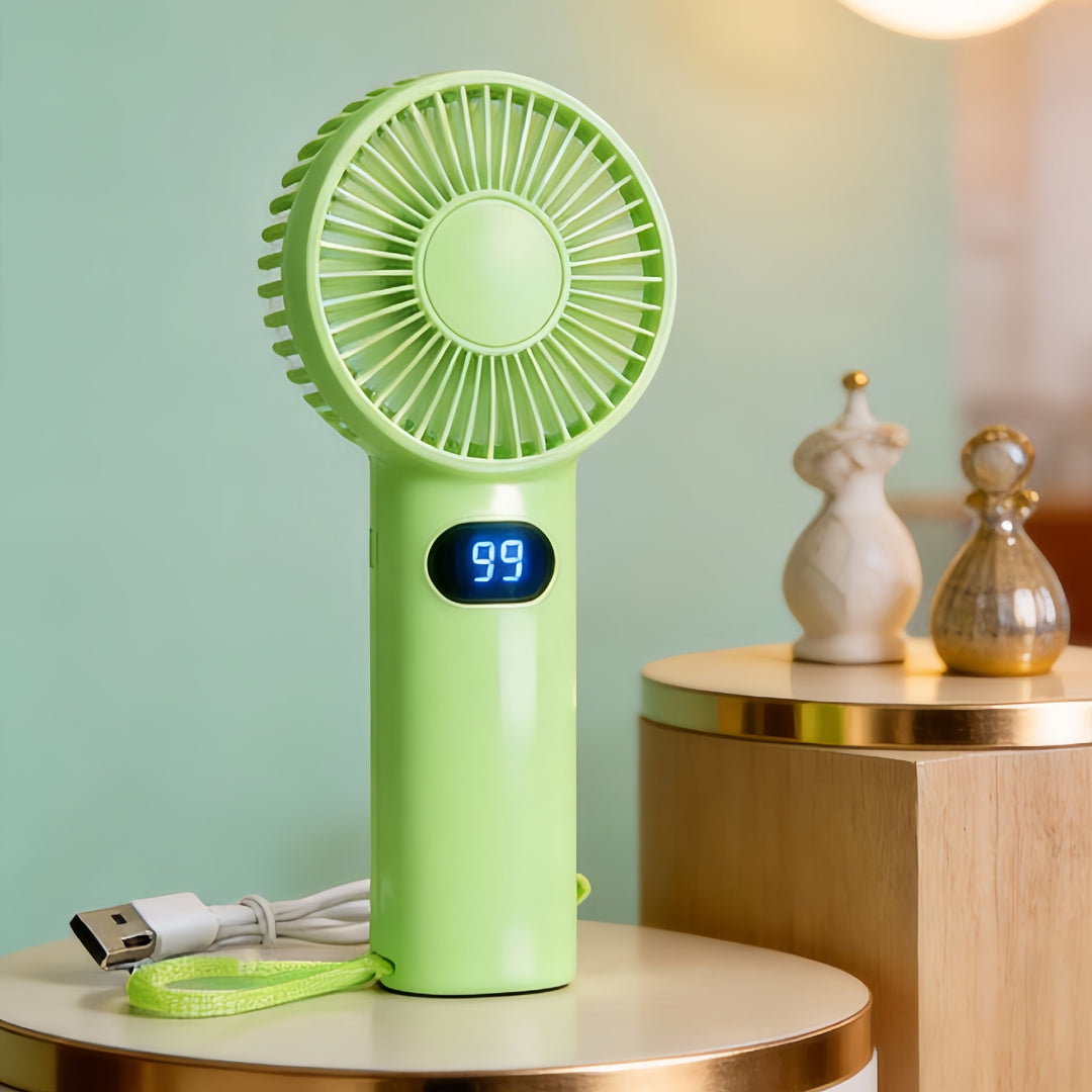 Damen Tragbarer Handventilator mit digitaler Geschwindigkeitsanzeige Karnz 1781544653